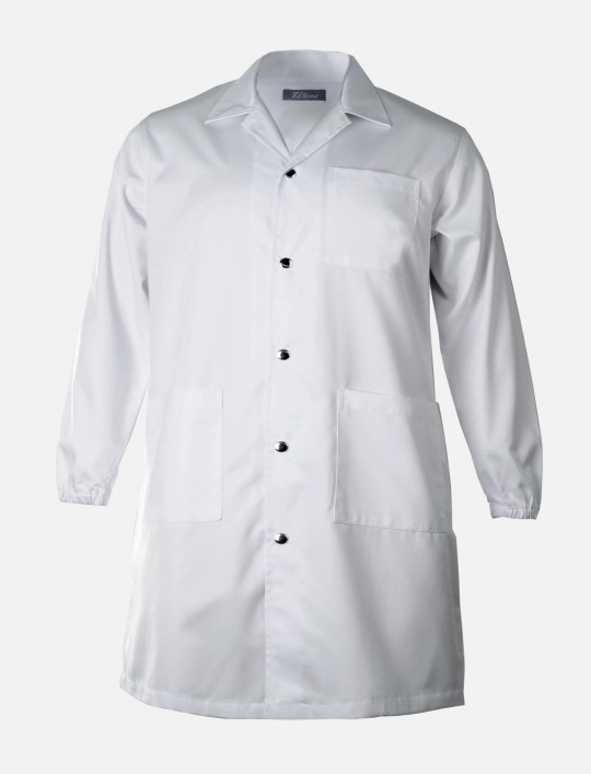 Snap front lab coat store