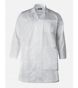 ULTIMA® White Labcoat with Hidden Button